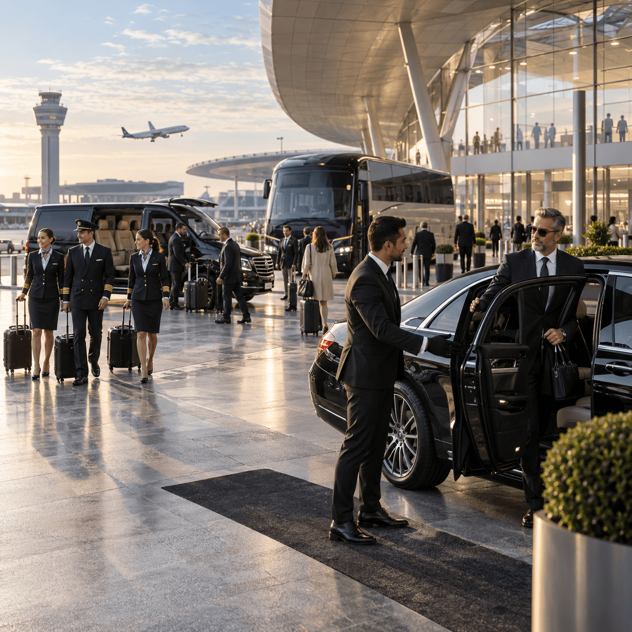 Véhicule iGO Mobilité pour les transferts aéroportuaires